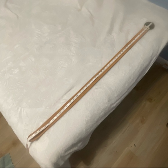 Fossil Beige Patterned Leather  Belt with Embellished Buckle Size M - Picture 11 of 15